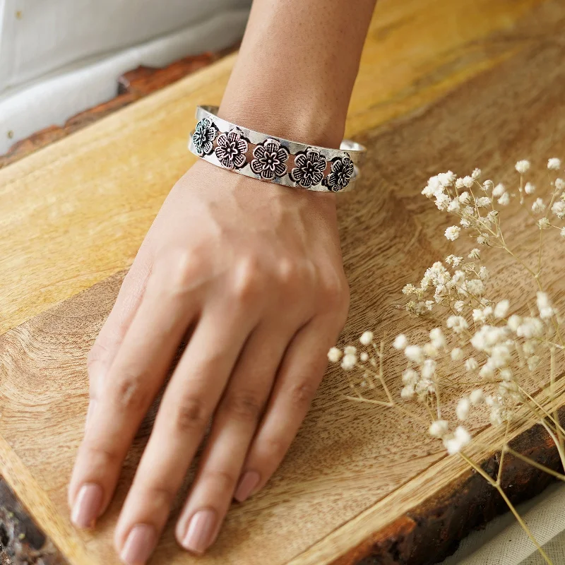 Eco-Friendly Sustainable Jewelry For Conscious Buyers Teejh Dani Silver Oxidised Bracelet Cuff