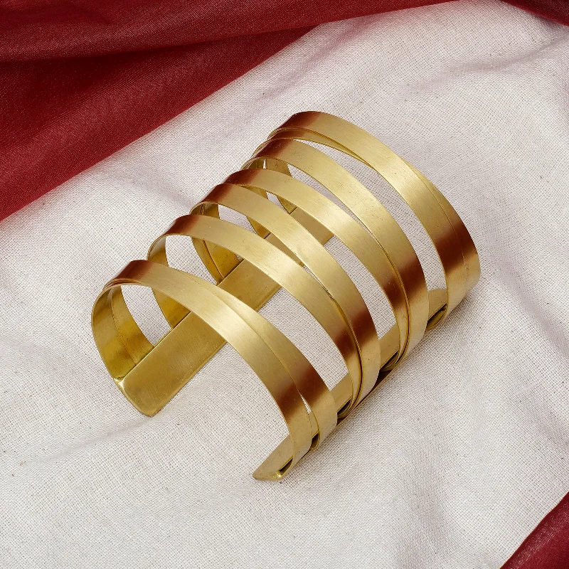 Gorgeous Jewelry, Limited-Time Savings Teejh Pranjalika Gold Cuff Bracelet