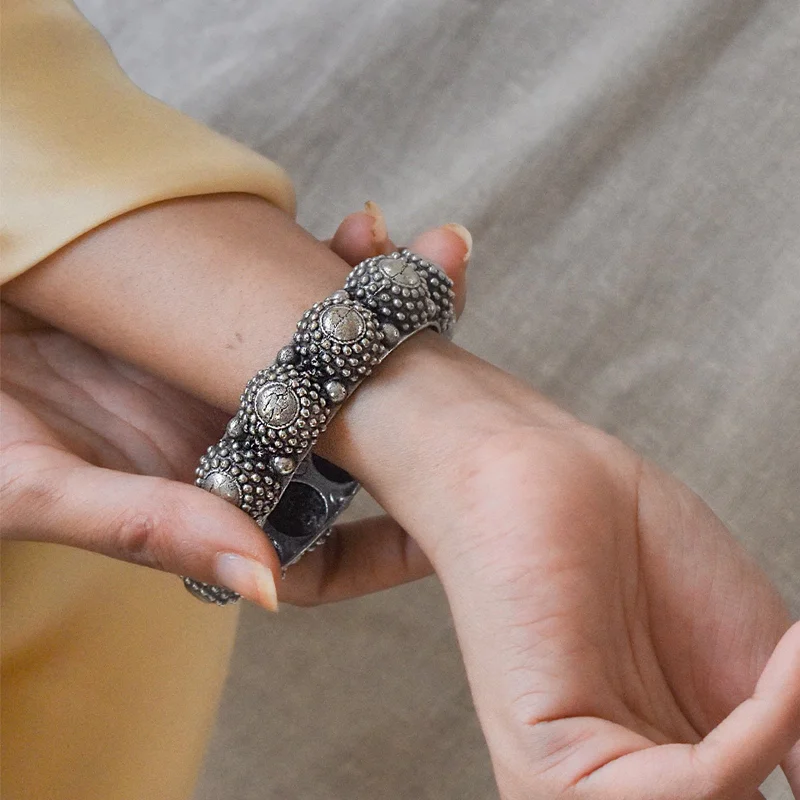 Big Savings On Your Favorite Jewelry Pieces Teejh Raviksha Silver Oxidised Bracelet