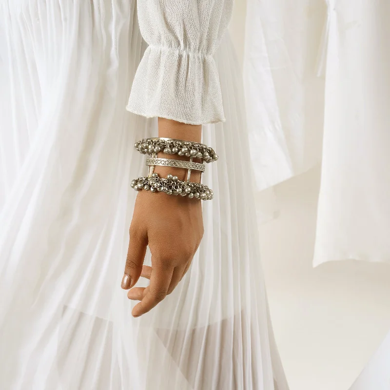 Exclusive Jewelry Markdowns – Limited-Time Offer Teejh Sajal Silver Oxidised Ghungroo Bracelet
