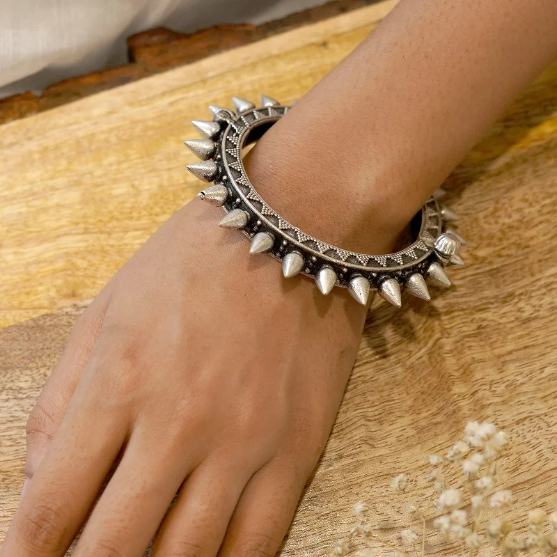 Handcrafted Jewelry Sale – Unique Designs At Low Prices Teejh Sreeya Silver Oxidised Bangles