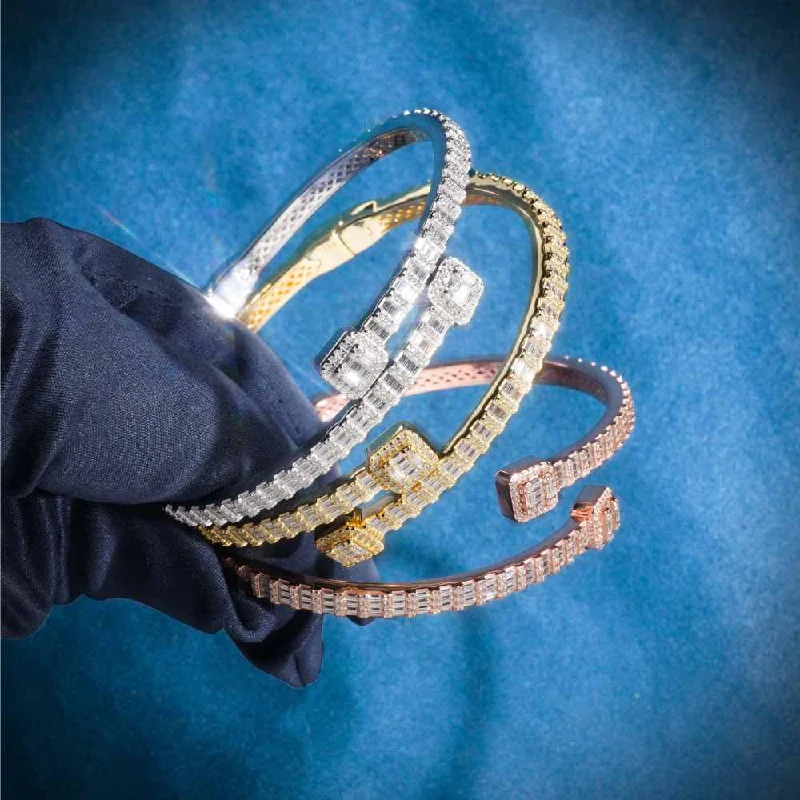 Bestselling Jewelry At Special Promotional Rates Thin Baguette Bangle Bracelet 14K Gold