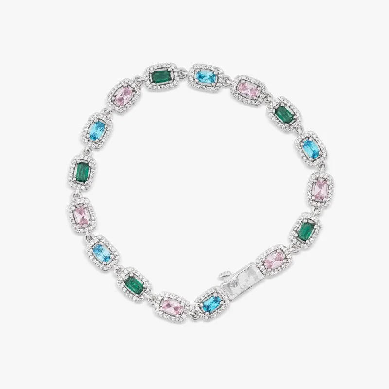 Modern Jewelry At Exclusive Discounts – Shop Today Three Color Moissanite Gemstone Bracelet