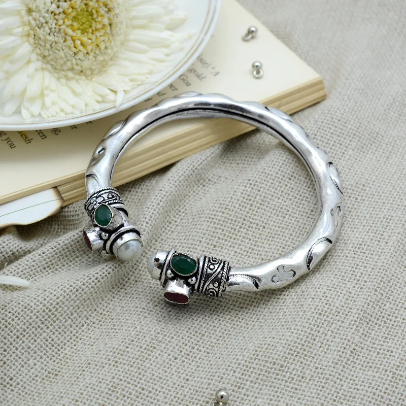 Chic And Stylish Jewelry At Discounted Prices Trisha Multi colored stone Bracelet Cuff