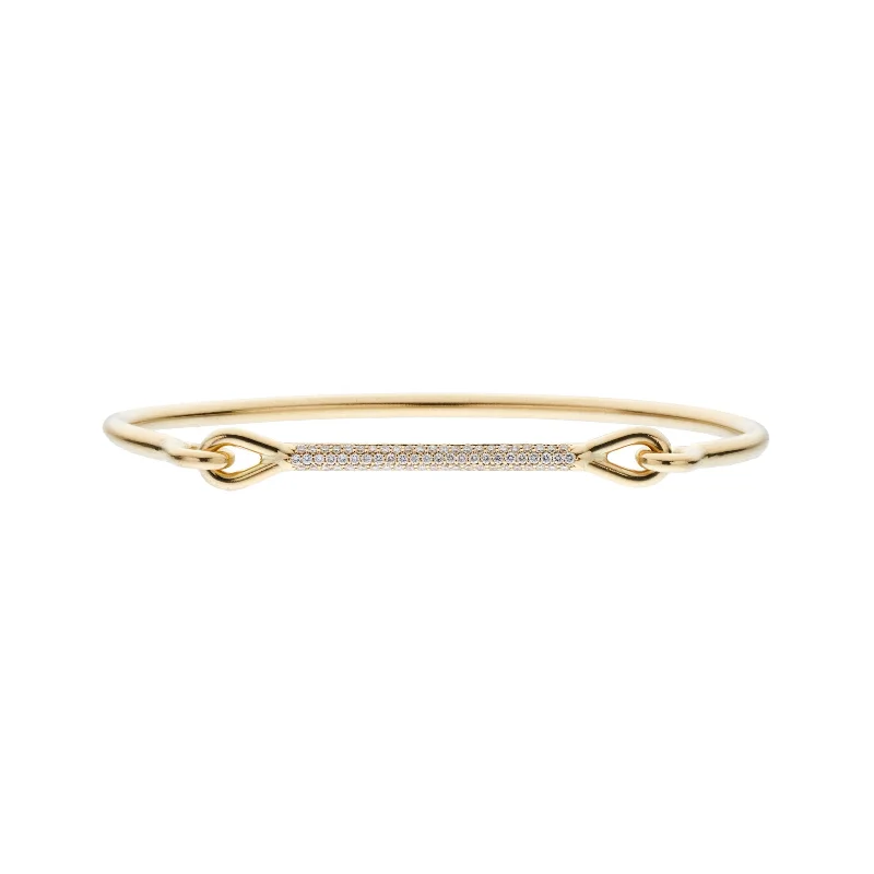 Sparkle In Style With Our Best Jewelry Deals Tura Sugden 18k Yellow Gold Pave Diamond Needle Eye Cuff Bracelet