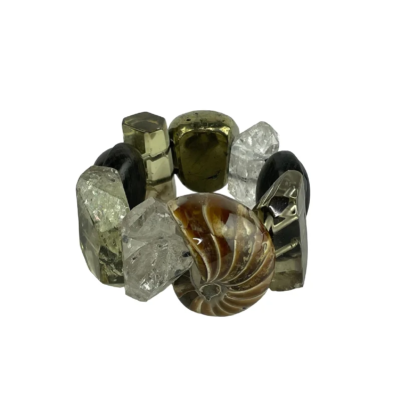 Shop Stylish Jewelry Now And Save Big MIXED GEMS ON ELASTIC BRACELET