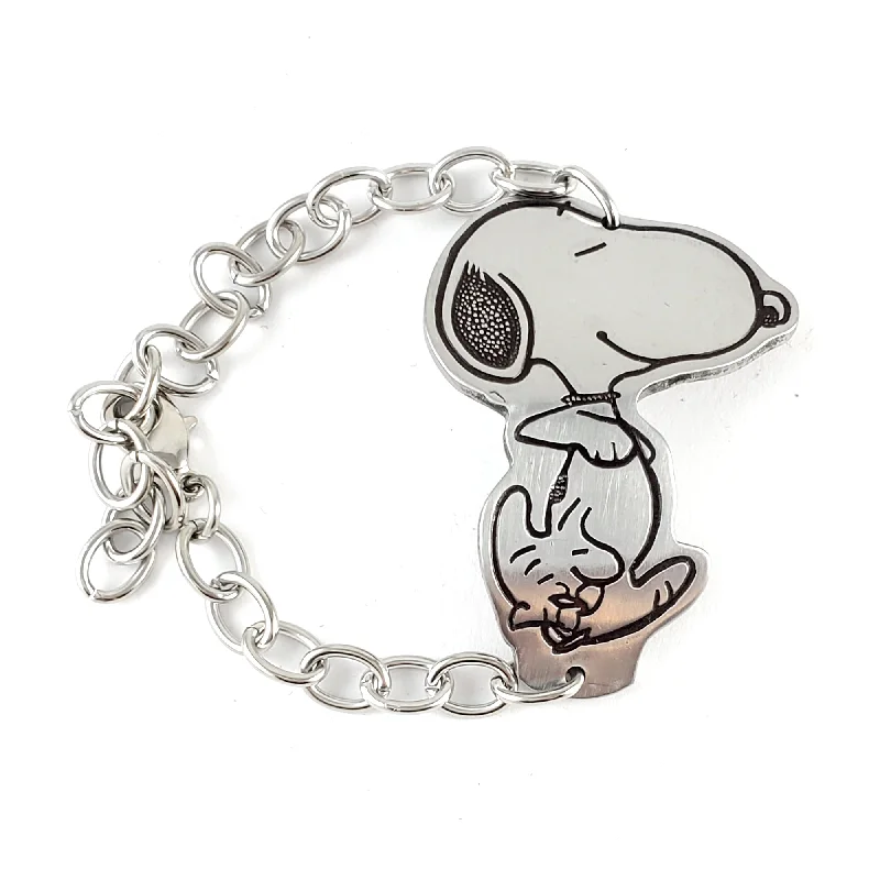 Shine In Style – Shop Jewelry Discounts Today Vintage Snoopy & Woodstock Walking Stainless Steel Spoon Bracelet