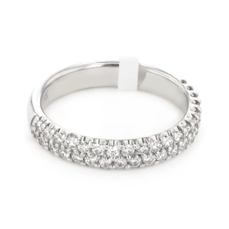 Eco-Friendly Sustainable Jewelry For Conscious Buyers 0.58 ctw Diamond 2-Row Band