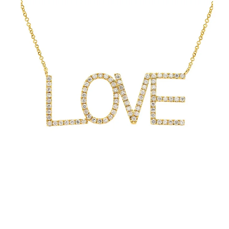 Discounted Jewelry For A Glamorous Look 0.64 ctw Diamond Love Necklace