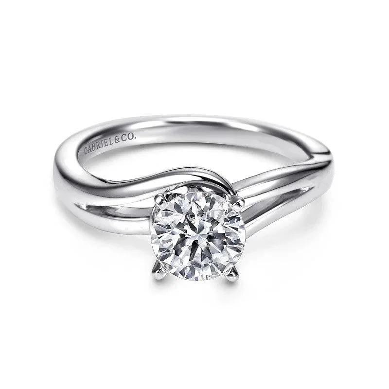 Limited-Time Jewelry Discounts – Shine Without The Splurge 14K White Gold Round Bypass Diamond Engagement Ring