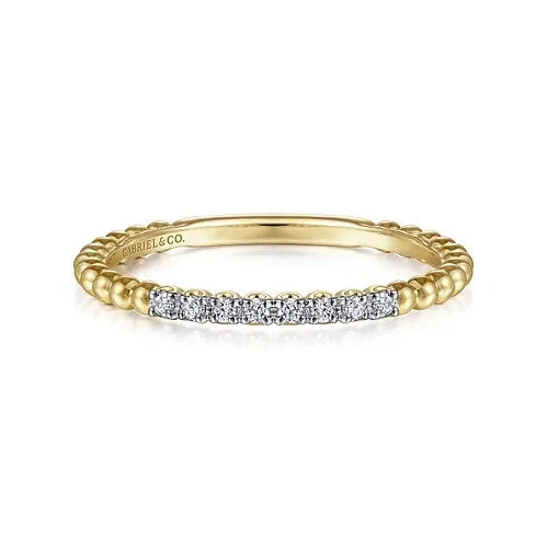 Limited-Time Jewelry Sale – Don't Miss These Deals 14K Yellow Gold Bujukan Bead and Diamond Stackable Ring