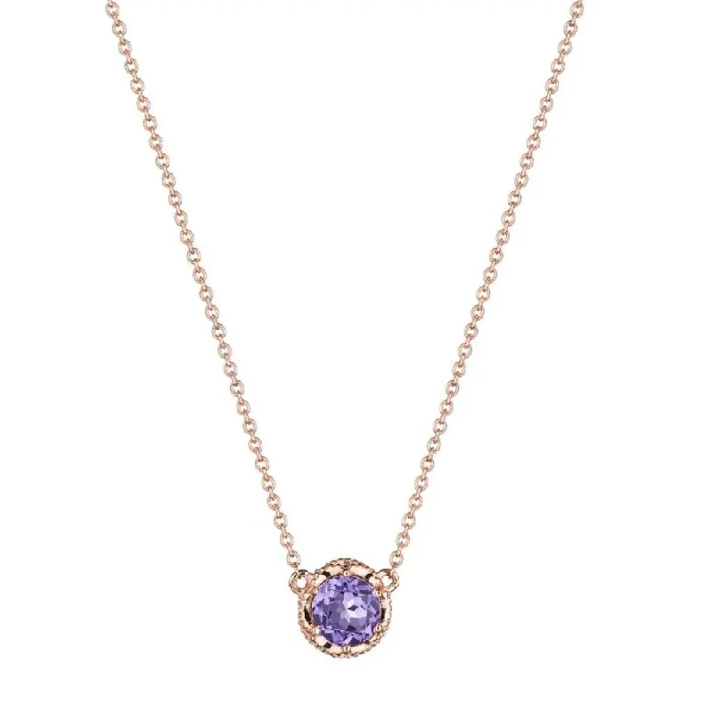 Your Perfect Accessory Now At The Best Price Tacori Petite Crescent Station Necklace Featuring Rose Amethyst