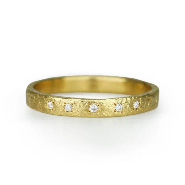 Shop Stylish Jewelry Now And Save Big Gold and Diamond Textured Ring