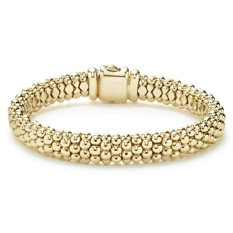 Unbeatable Offers On Luxury And Everyday Jewelry Lagos 18Y Gold Caviar Bracelet, 9mm - Medium