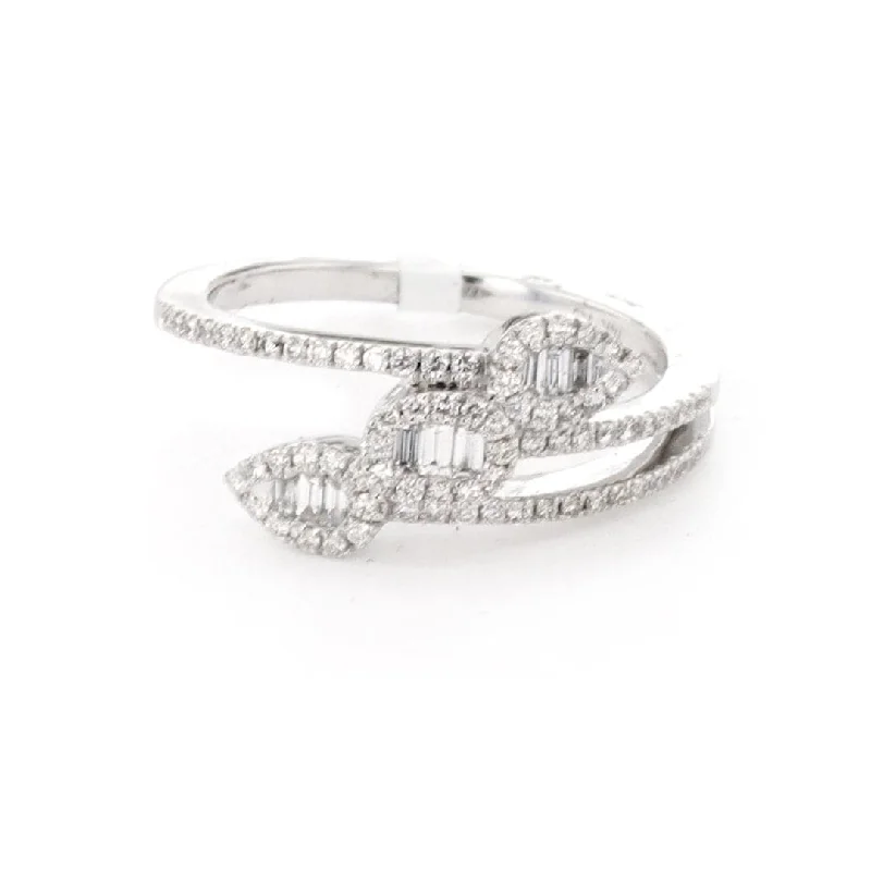 Limited-Stock Jewelry Clearance – Grab Your Favorites Now 3 Row Diamond Bypass Band | 0.40 ctw | M10278792