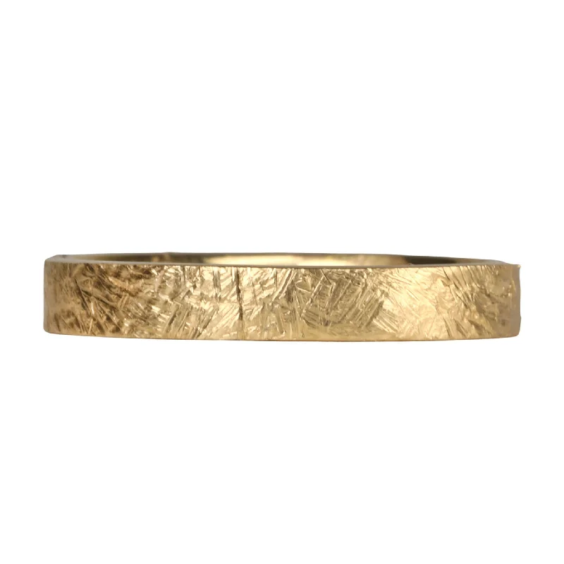 Get Ready To Sparkle – Special Jewelry Discounts 18K Gold Mini Cigar Band with "Boulder" Finish