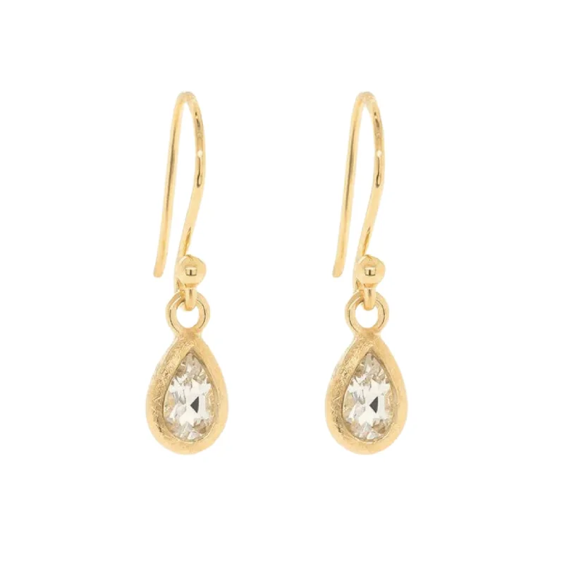 Jewelry Sale – Exclusive Styles At Lower Prices 18K Gold Pear-Shaped White Topaz "Boulder" Drop Earring