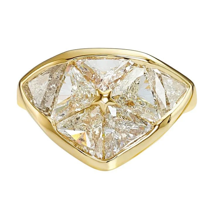 Exclusive Savings On Timeless Jewelry Pieces ORDER ONLY: "Interstellar Dome" Ring with Triangle-Cut Diamonds