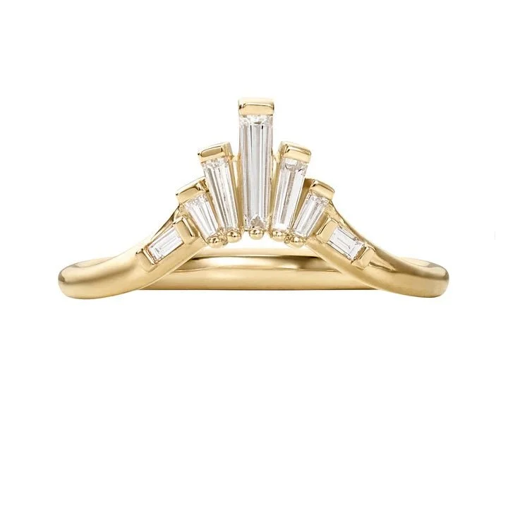 Celebrate Every Occasion With Sparkling Savings ORDER ONLY: Tapered Baguette Diamond "Nesting" Curved Ring