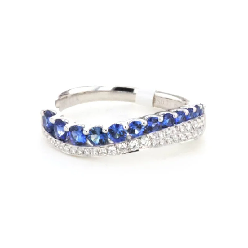 Shine Bright With Our Special Jewelry Promotions Blue Sapphire & Diamond Band