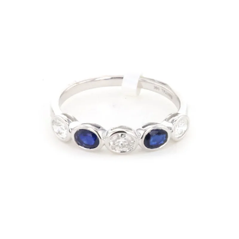 Premium Diamond Jewelry For Unforgettable Moments Blue Sapphire & Diamond Band