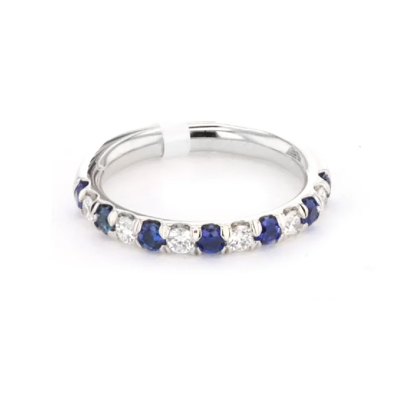 Shop Modern Jewelry Collections With Exclusive Discounts Blue Sapphire & Diamond Band