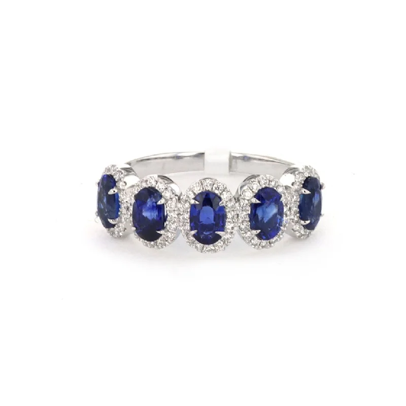 Jewelry Sale – Exclusive Styles At Lower Prices Blue Sapphire & Diamond Band