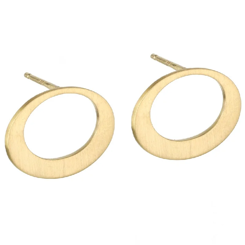 Fashion-Forward Jewelry At Exclusive Discounts 20K Gold Horizontal Graduated Open Oval Studs