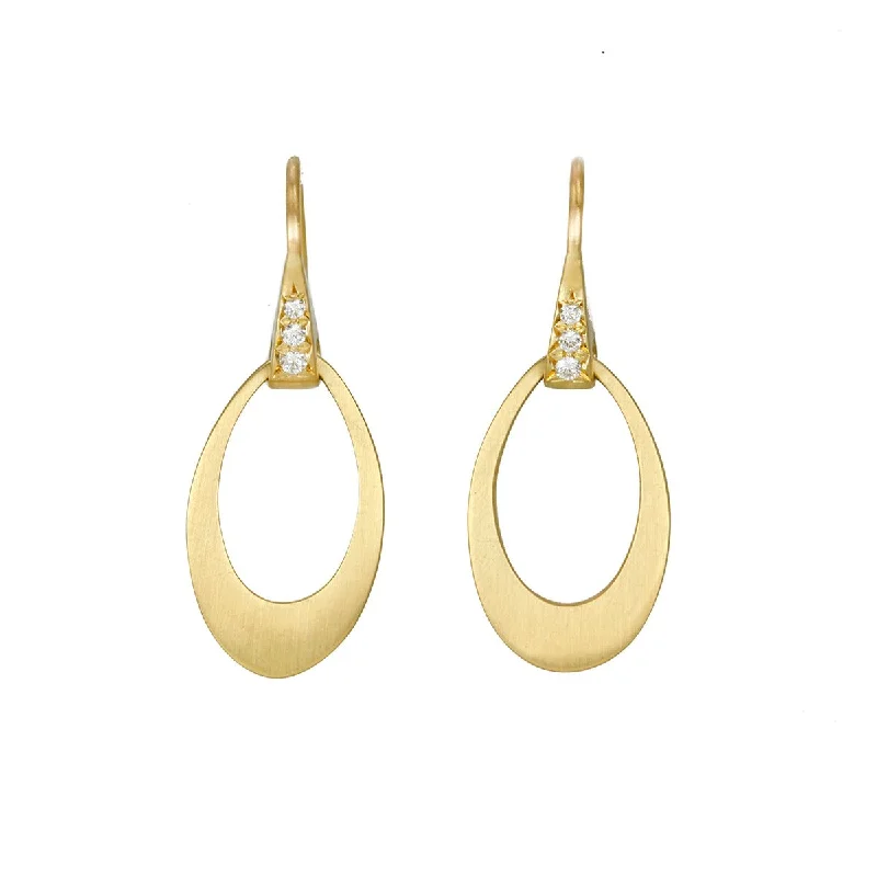 Elegant Jewelry At Unbeatable Prices – Shop Today 20K Gold Mini "Doorknocker"  Earrings with Diamonds