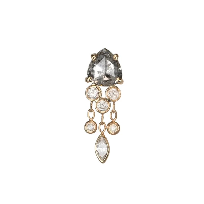 Limited-Stock Jewelry Clearance – Grab Your Favorites Now Grey Diamond "Jellyfish" Stud Earring