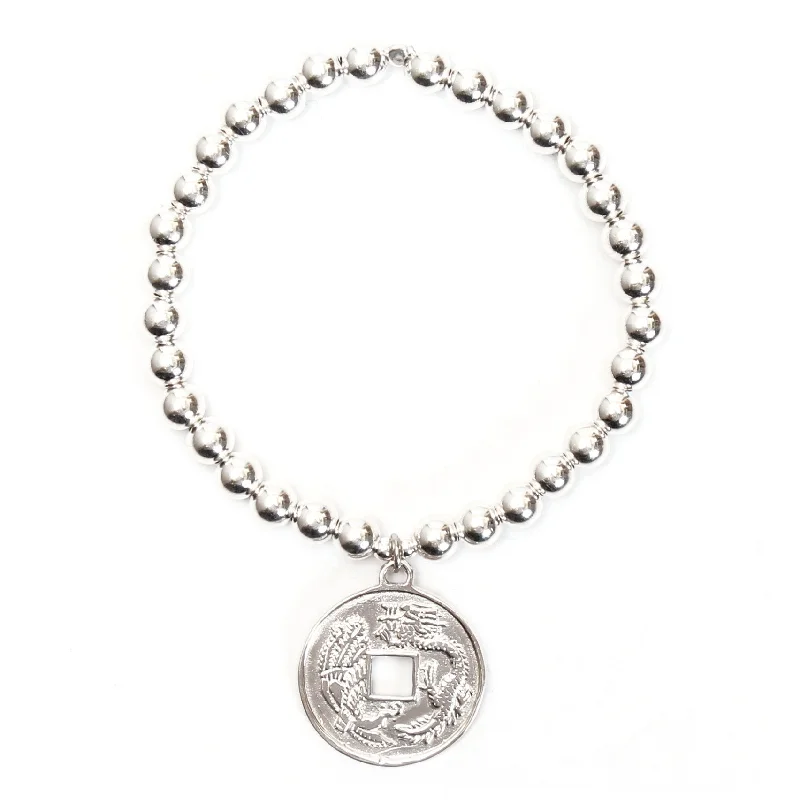 Huge Savings On Premium Jewelry Styles LUCKY COIN 6mm Ball Bracelet