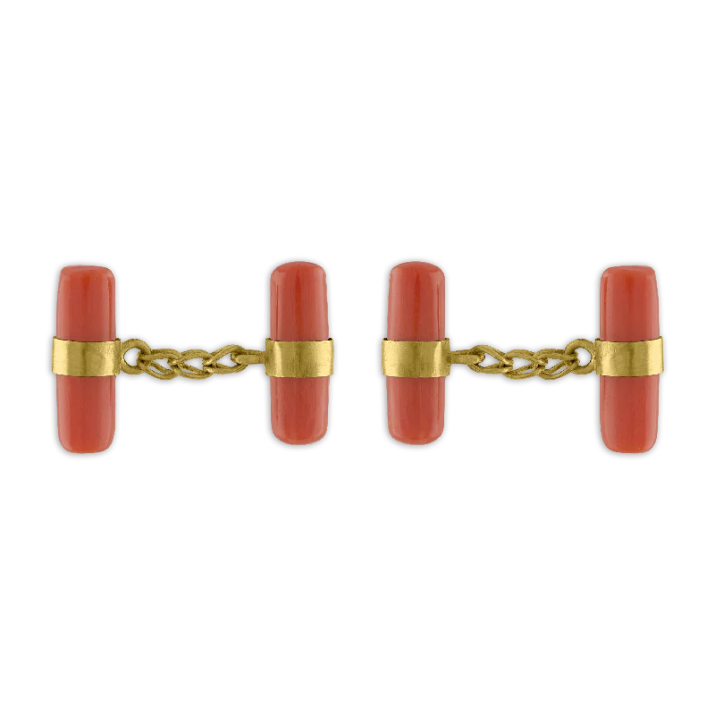 Flash Sale On Exquisite Jewelry – Don't Miss Out Twin Antique Coral Cufflinks