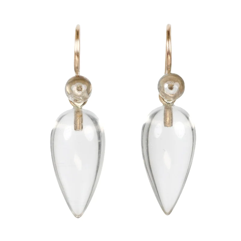 Jewelry Sale Bonanza – Grab Your Sparkle Now Rock Crystal "Tear" Quartz Earrings