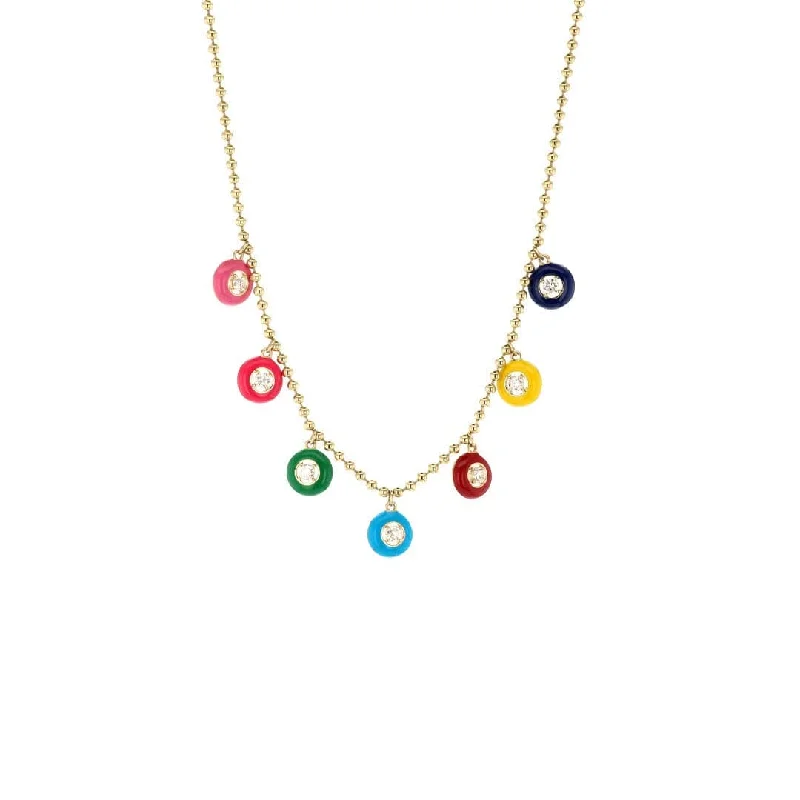 Dazzling Deals On Necklaces, Bracelets, And More Diamond Enamel Hanging Charm Necklace