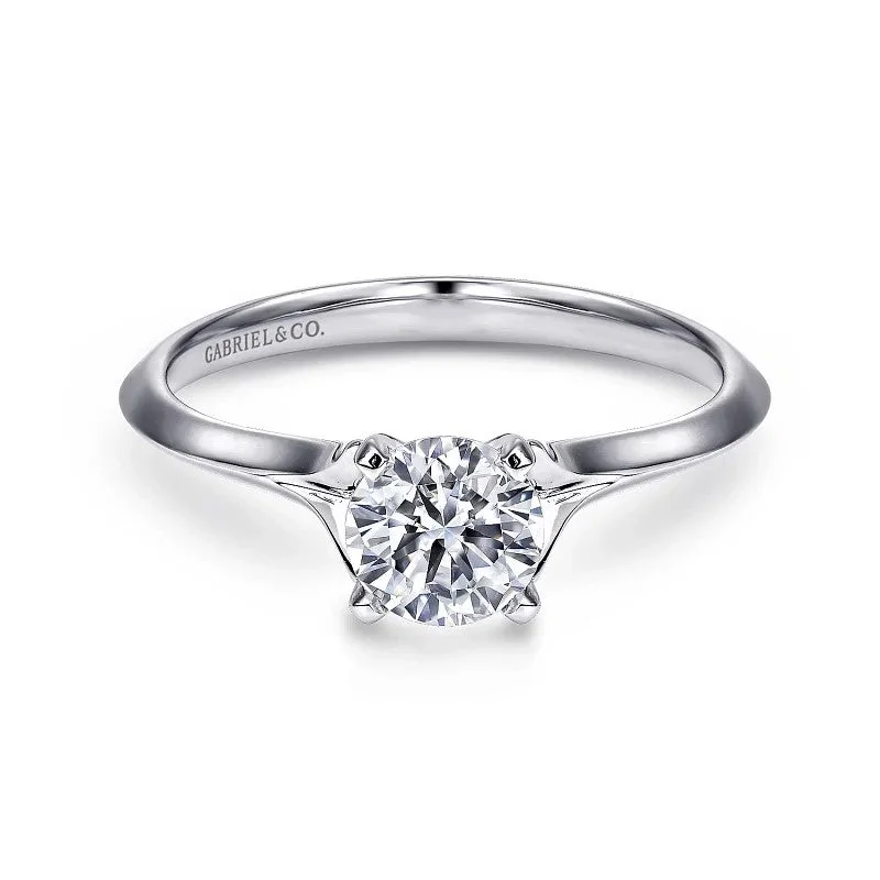 Limited-Time Offer On Elegant Jewelry Pieces Ellis - 14K White Gold Round Diamond Engagement Ring (Setting Only)