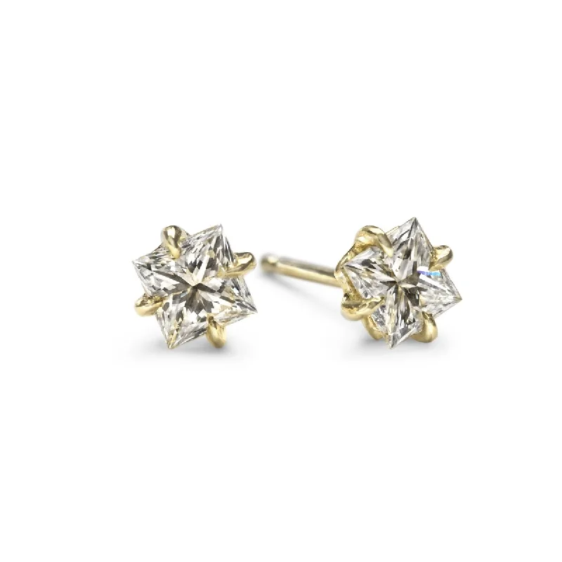 Best Jewelry Sale Prices – Limited-Time Offer Princess Shaped 4-Prong Diamond Stud Mount