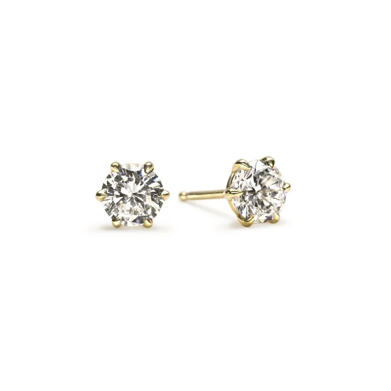 Affordable Luxury Jewelry – Style At A Great Price Round 6-Prong Diamond Stud Mount