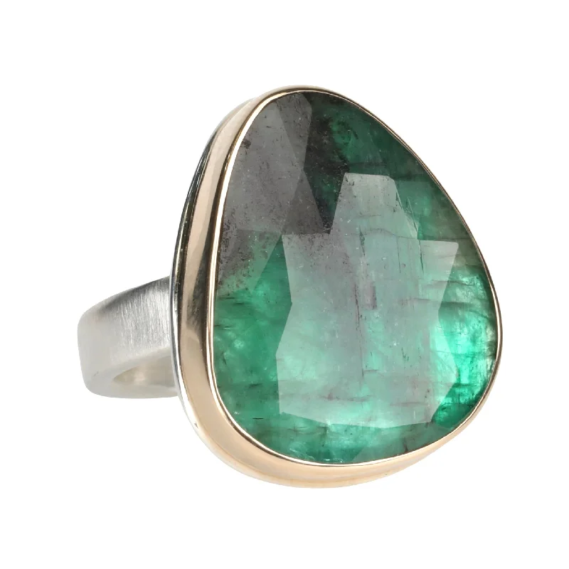 Elegant Jewelry, Affordable Luxury – Shop Now Asymmetrical Rose Cut Emerald Ring