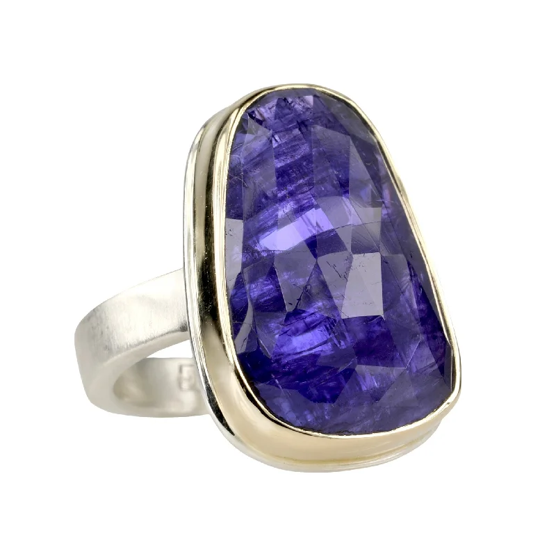 Elegant Jewelry, Exclusive Prices – Shop Now Vertical Asymmetrical Rose Cut Tanzanite Ring