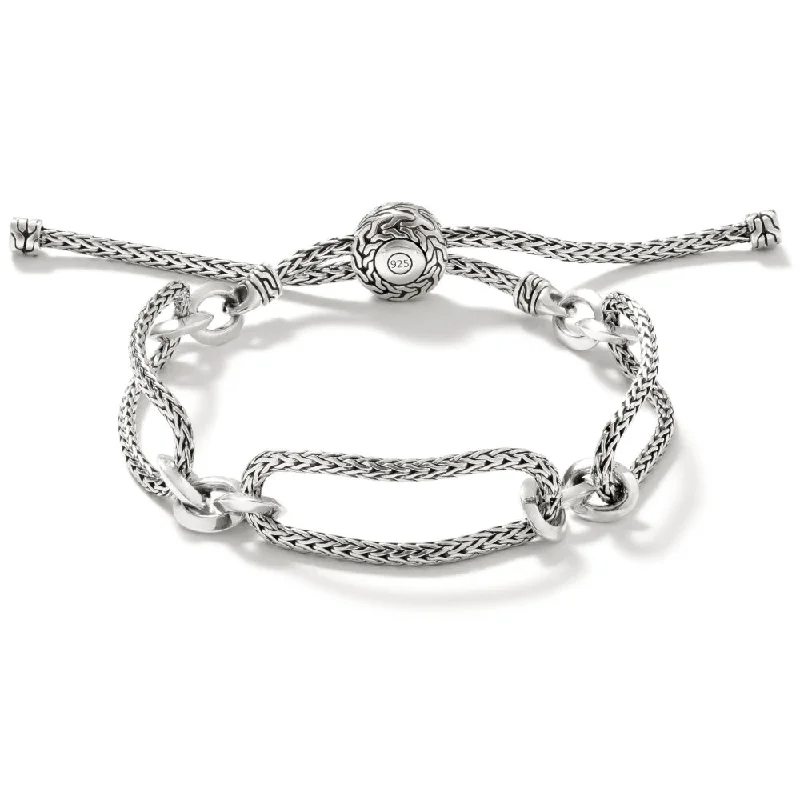 Luxury Jewelry At Unbeatable Discounts John Hardy SS Classic Chain Link Pull-Through Bracelet - Medium/Large