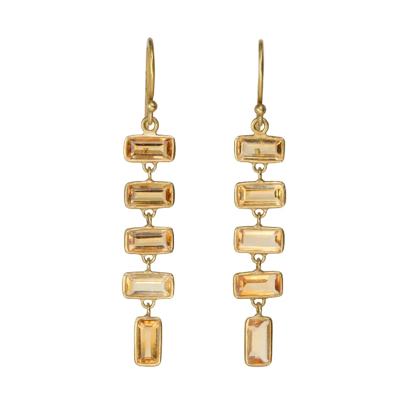 Luxury Jewelry Sale – Elegant Styles At Unbeatable Prices Citrine Baguette "Cascade" Earrings