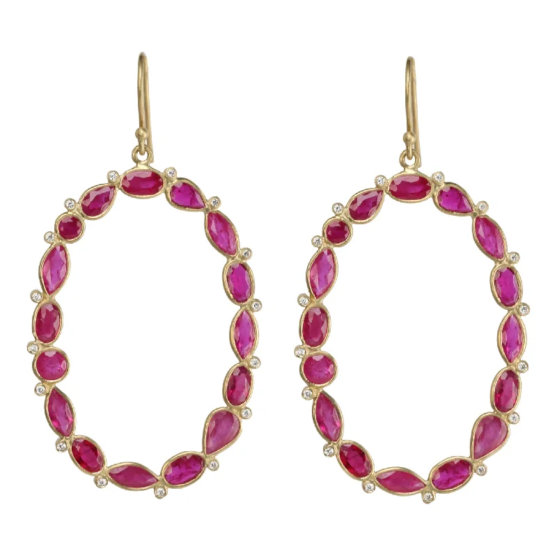 High-End Jewelry, Now More Affordable Than Ever Multi-Shape Ruby "Mix-It-Up" Earrings with Diamonds