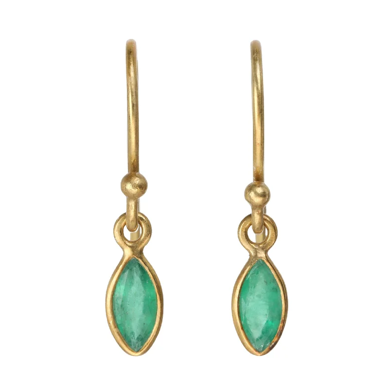 Best-Selling Jewelry Now Available At Special Deals Small Marquise Emerald Drop Earrings