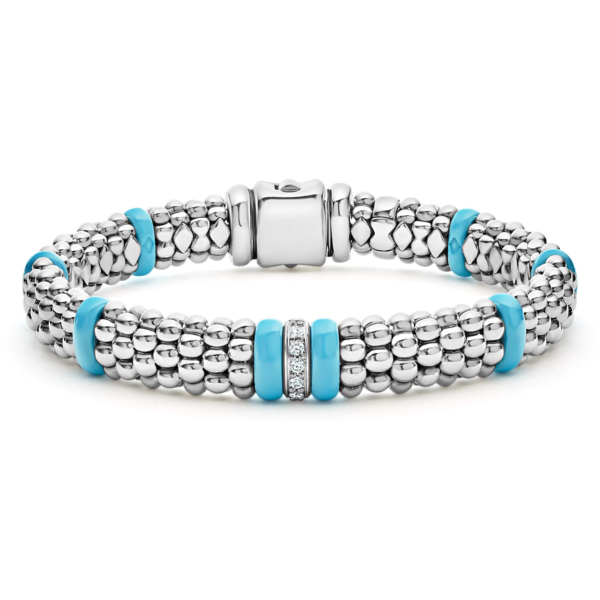 High-End Sparkle, Low-End Prices – Shop Now Lagos Blue Caviar Single Station Diamond Caviar Bracelet, 9mm