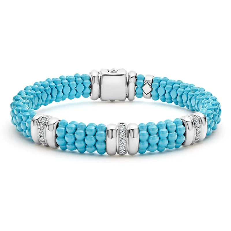The Jewelry Sale You've Been Waiting For Is Here Lagos Blue Caviar Three Station Ceramic Diamond Bracelet