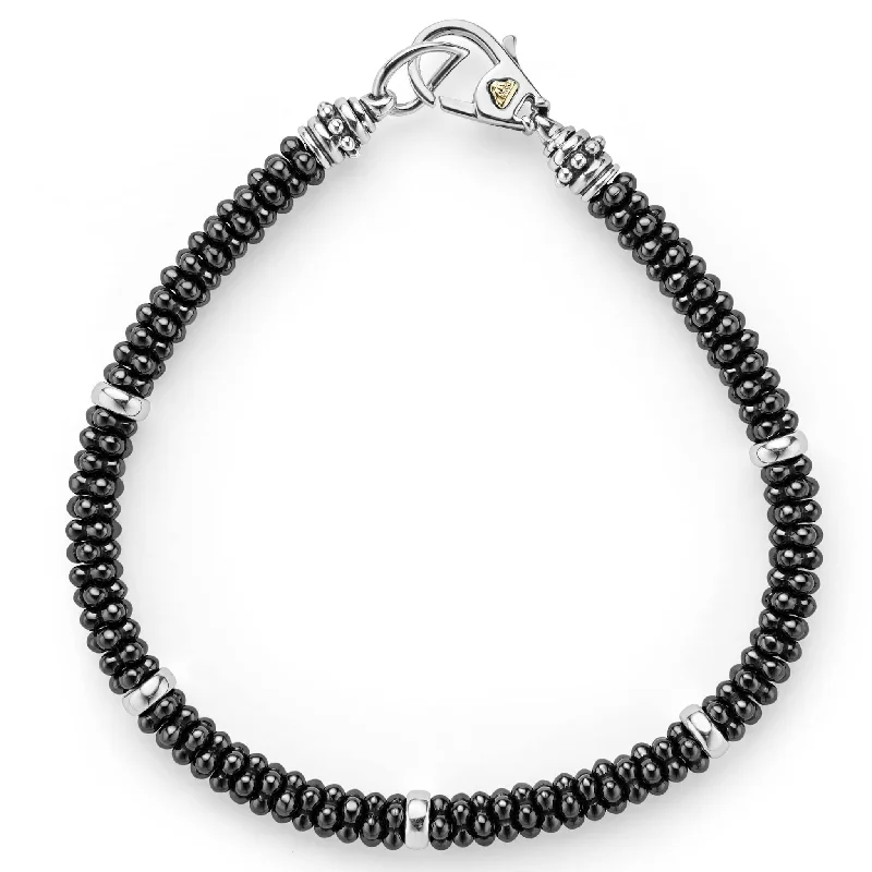Limited-Time Jewelry Sale – Don't Miss Out On Dazzling Discounts Lagos Caviar Five Silver Station Ceramic Bracelet