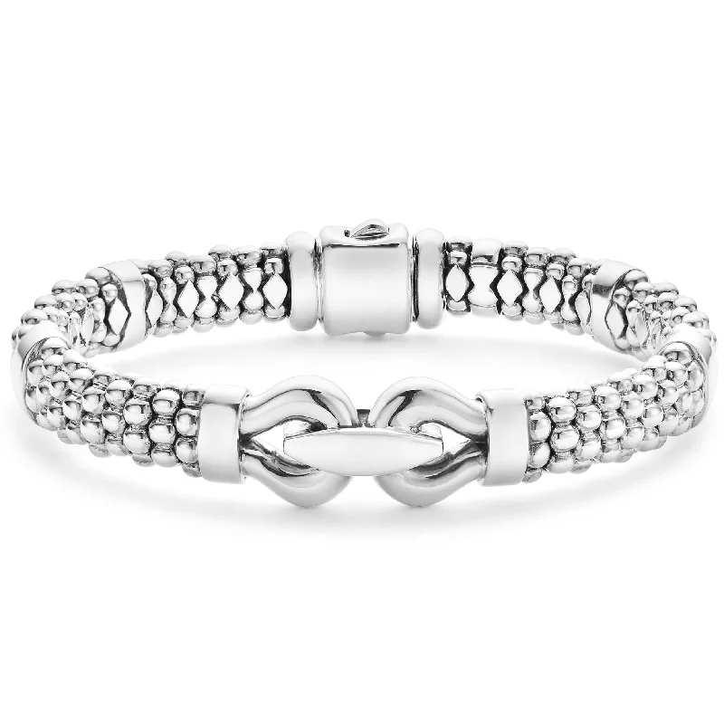 Bestselling Jewelry Now On Sale – Elevate Your Look Lagos Derby Silver Caviar Buckle Bracelet, 9mm
