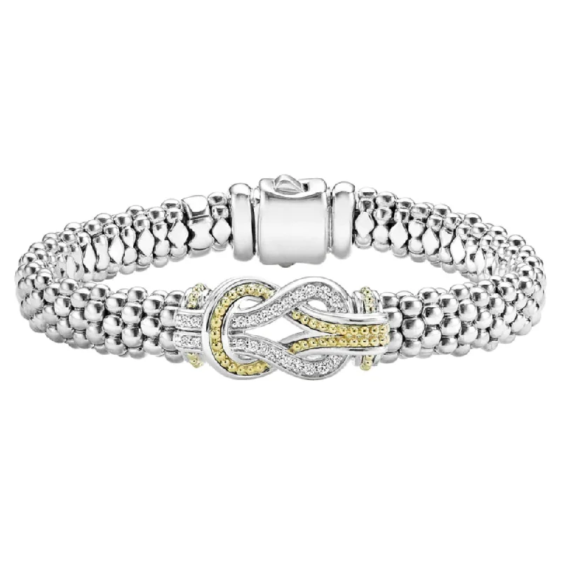 Exclusive Jewelry Discounts – Shop Now For Savings Lagos Newport Two-Tone Knot Caviar Diamond Bracelet, 9mm