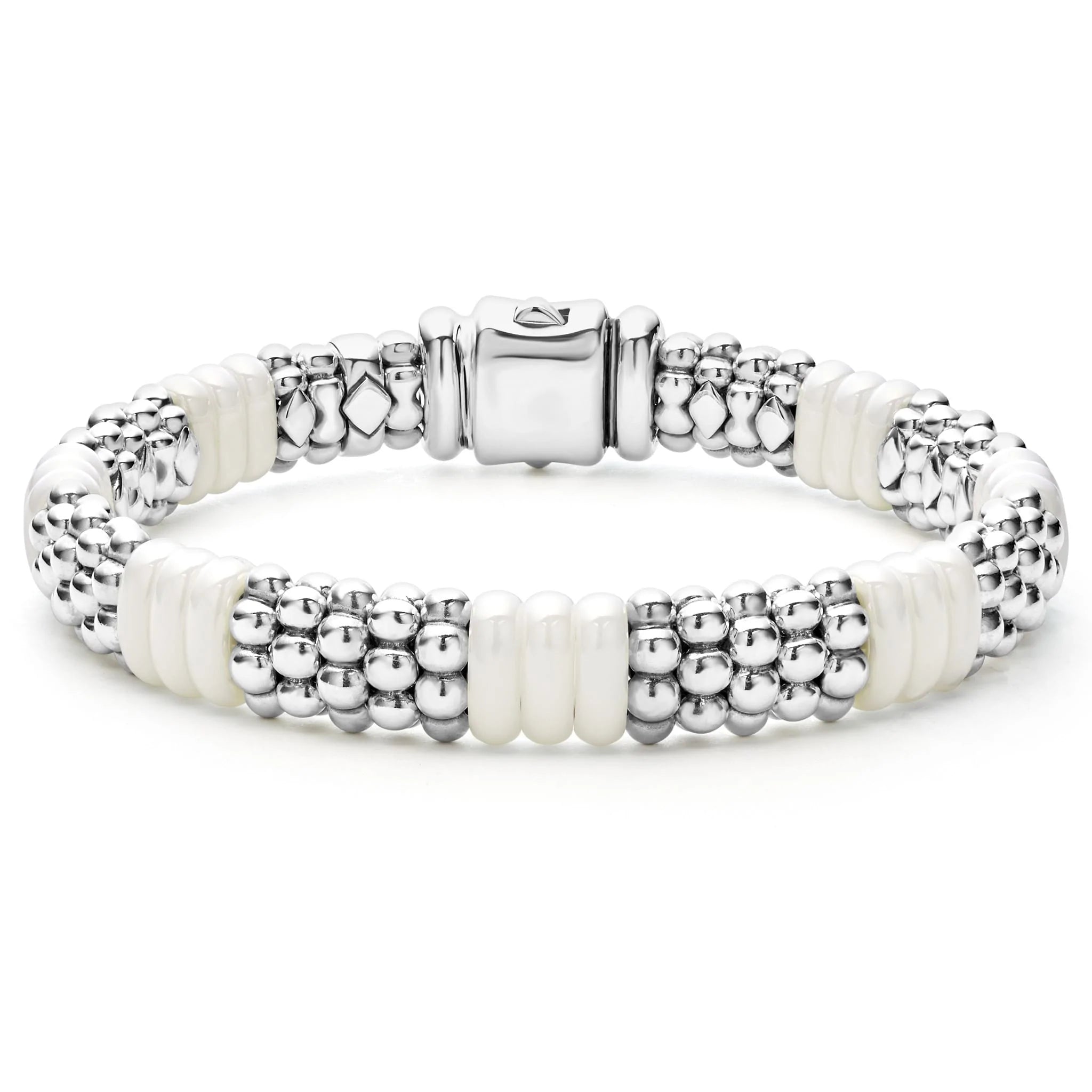 Dazzle With Discounts – Shop Jewelry On Sale Lagos White Caviar Ceramic Beaded Bracelet