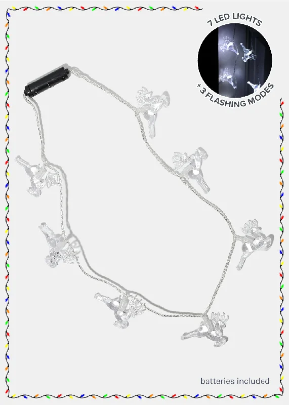 Handmade Pearl Jewelry For Timeless Elegance Miss A Christmas Light-Up Necklace Reindeer